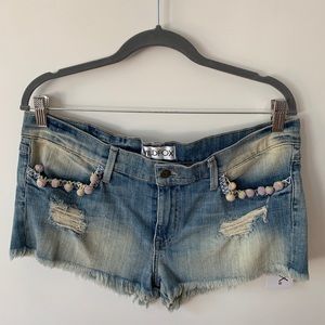 NWT WILDFOX Bohemian Denim Shorts